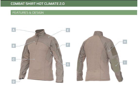 Bluza taktyczne NFM GARM Combat Shirt Hot Climate 20 Bluza taktyczne NFM GARM Combat Shirt Hot Climate 20
