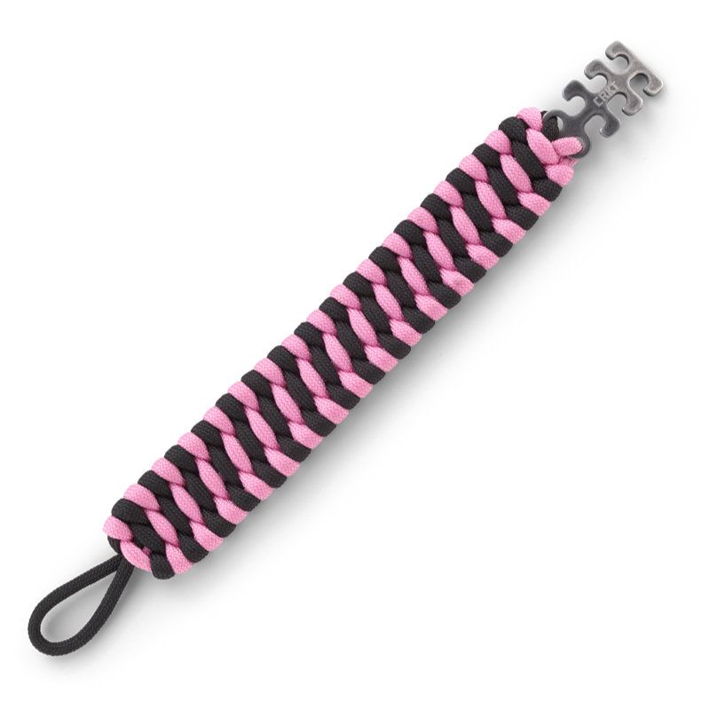 Bransoletka CRKT Paracord 9400pk pink-black Regulowana bransoletka z Paracordu w kolorze różowo-czarnym. Dostępna w uniwersalnym rozmiarze. Można ją dostosować do rozmiaru nadgarstka. Bransoletka o długości 22,8 cm ma długość całkowitą 2,9 metra po rozwinięciu. Bransoletka jest kompatybilna z innymi akcesoriami jak na przykład z otwieraczem do butelek czy z kompasem. - LifeGun.pl Bransoletka CRKT Paracord 9400PK Pink/Black-1