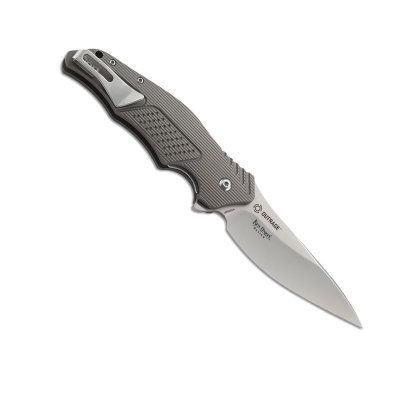 Asystent otwierania: IKBS | Ostrze ząbkowane: Nie | Futerał: Nie | Opakowanie: Pudełko kartonowe | Waga (g): 128 | Rodzaj ostrza:: Drop point | Stal: 8Cr13MoV | Wykończenie ostrza: Satynowe | Długość po złożeniu (cm): 11.9 | Długość ostrza (cm): 8.1 | Twardość materiału ostrza::: 58-60 HRC | Projektant: Ken Onion | Długość całkowita (cm): 20 | Blokada ostrza: Locking Liner | Grubość ostrza (cm): 0.33 | Rękojeść: 2Cr13 + 6061 Aluminum - LifeGun.pl Nóż Składany CRKT Outrage K320GXP-2