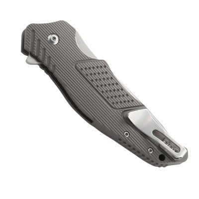 Asystent otwierania: IKBS | Ostrze ząbkowane: Nie | Futerał: Nie | Opakowanie: Pudełko kartonowe | Waga (g): 128 | Rodzaj ostrza:: Drop point | Stal: 8Cr13MoV | Wykończenie ostrza: Satynowe | Długość po złożeniu (cm): 11.9 | Długość ostrza (cm): 8.1 | Twardość materiału ostrza::: 58-60 HRC | Projektant: Ken Onion | Długość całkowita (cm): 20 | Blokada ostrza: Locking Liner | Grubość ostrza (cm): 0.33 | Rękojeść: 2Cr13 + 6061 Aluminum - LifeGun.pl Nóż Składany CRKT Outrage K320GXP-6