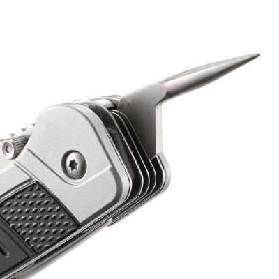 Ostrze ząbkowane: Tak | Opakowanie: Pudełko kartonowe | Waga (g): 218 | Rodzaj ostrza:: Zmodyfikowane Tanto | Stal: 5Cr15MoV | Wykończenie ostrza: Satynowe | Długość po złożeniu (cm): 10.5 | Długość ostrza (cm): 15.3 | Twardość materiału ostrza::: 55-58 HRC | Projektant: Hans Florine | Długość całkowita (cm): 17.9 | Blokada ostrza: Locking Liner | Grubość ostrza (cm): 0.23 | Rodzaj ząbkowania ostrza: Veff Serrations - LifeGun.pl Multitool CRKT Bivy 9250-9