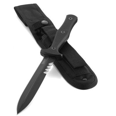 Czas realizacji zamówienia: Wkrótce w naszej ofercie | Ostrze ząbkowane: Tak | Futerał: Nylon | Opakowanie: Pudełko kartonowe | Waga (g): 210 | Projektant: David William Sirois | Długość całkowita (cm): 26.6 | Grubość ostrza (cm): 0.46 | Rodzaj ząbkowania ostrza: Veff Serrations | Twardość materiału ostrza::: 54-56 HRC | Stal: SK 5 | Wykończenie ostrza: Proszkowane | Długość ostrza (cm): 14 | Rękojeść: G-10 - LifeGun.pl Nóż CRKT Sangrador 2080-6