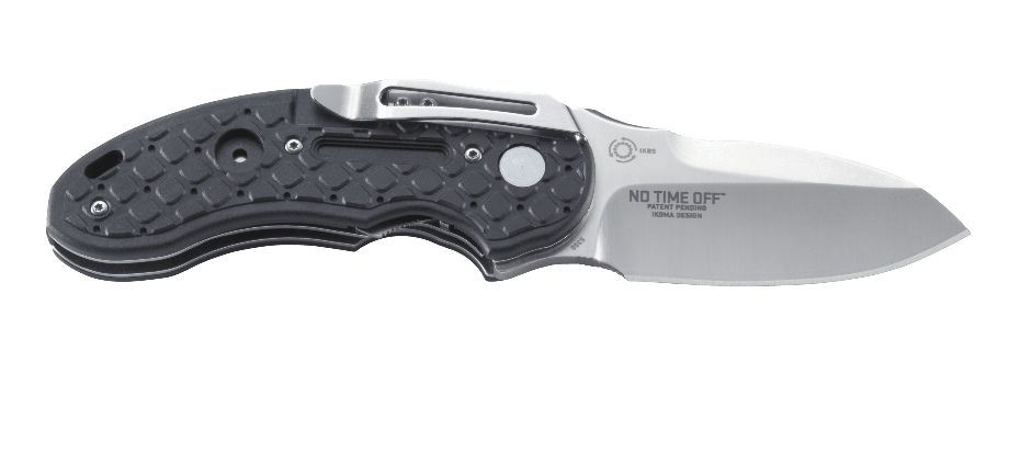 Asystent otwierania: IKBS | Opakowanie: Pudełko kartonowe | Waga (g): 167 | Rodzaj ostrza:: Zmodyfikowany Drop Point | Stal: BD1 | Wykończenie ostrza: Satynowe | Długość po złożeniu (cm): 10.8 | Długość ostrza (cm): 7.5 | Twardość materiału ostrza::: 57-59 HRC | Projektant: Flavio Ikoma | Długość całkowita (cm): 18.4 | Blokada ostrza: Locking Liner + ILS | Grubość ostrza (cm): 0.38 | Rękojeść: Nylonowe okładziny wzmocnione włóknem szklanym - LifeGun.pl Nóż Składany CRKT 5350 No Time Off™-2