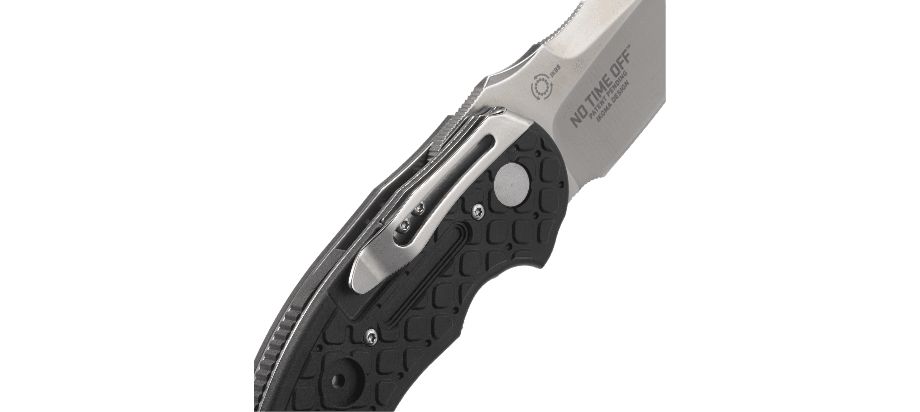 Asystent otwierania: IKBS | Opakowanie: Pudełko kartonowe | Waga (g): 167 | Rodzaj ostrza:: Zmodyfikowany Drop Point | Stal: BD1 | Wykończenie ostrza: Satynowe | Długość po złożeniu (cm): 10.8 | Długość ostrza (cm): 7.5 | Twardość materiału ostrza::: 57-59 HRC | Projektant: Flavio Ikoma | Długość całkowita (cm): 18.4 | Blokada ostrza: Locking Liner + ILS | Grubość ostrza (cm): 0.38 | Rękojeść: Nylonowe okładziny wzmocnione włóknem szklanym - LifeGun.pl Nóż Składany CRKT 5350 No Time Off™-10