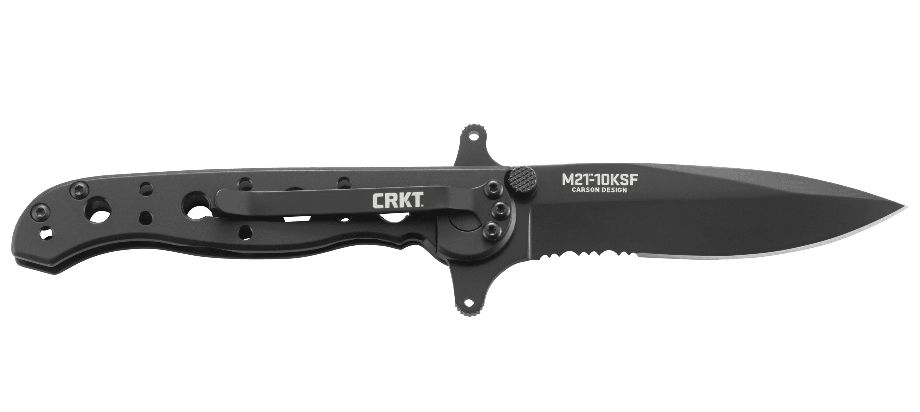 Asystent otwierania: Nie | Ostrze ząbkowane: Tak | Futerał: Nie | Opakowanie: Pudełko kartonowe | Waga (g): 79 | Rodzaj ostrza:: Spear point | Stal: 8Cr13MoV | Wykończenie ostrza: Czarna oksyda | Długość po złożeniu (cm): 10.2 | Długość ostrza (cm): 8 | Rękojeść: Stal nierdzewna | Twardość materiału ostrza::: 56-58 HRC | Projektant: Kit Carson | Długość całkowita (cm): 18.3 | Blokada ostrza: Frame Lock | Grubość ostrza (cm): 0.24 | Rodzaj ząbkowania ostrza: Triple-Point Serrations - LifeGun.pl Nóż Składany CRKT M21-10KSF-2