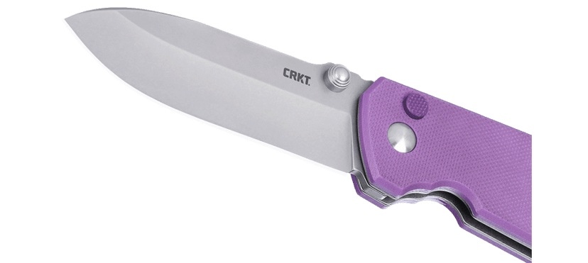 NÓŻ CRKT 2495 P - SQUID XM BUTTON LOCK Violet-4
