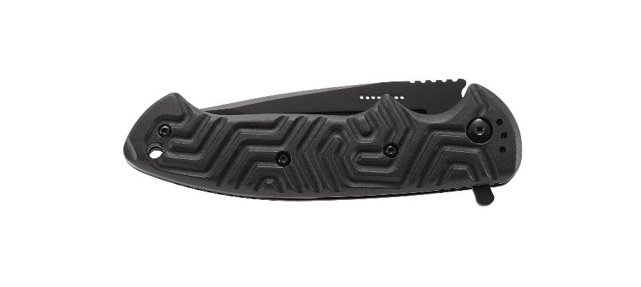 Asystent otwierania: Nie | Ostrze ząbkowane: Nie | Opakowanie: Pudełko kartonowe | Waga (g): 172 | Rodzaj ostrza:: Zmodyfikowany Drop Point | Stal: 8Cr14MoV | Wykończenie ostrza: Czarna oksyda | Długość po złożeniu (cm): 12.3 | Długość ostrza (cm): 8.4 | Twardość materiału ostrza::: 57-59 HRC | Projektant: Pat Crawford | Długość całkowita (cm): 20.7 | Blokada ostrza: Locking Liner | Grubość ostrza (cm): 0.38 | Rękojeść: Nylonowe okładziny wzmocnione włóknem szklanym - LifeGun.pl Nóż Składany CRKT 2037 Acquisition™-4