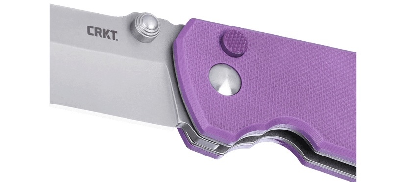 NÓŻ CRKT 2495 P - SQUID XM BUTTON LOCK Violet-5