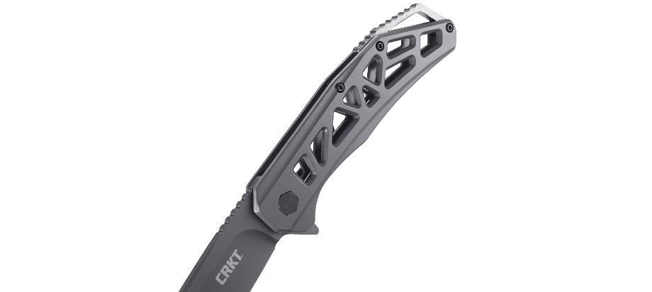 Asystent otwierania: IKBS | Ostrze ząbkowane: Nie | Opakowanie: Pudełko kartonowe | Waga (g): 113 | Projektant: Ken Onion | Długość całkowita (cm): 20.6 | Blokada ostrza: Frame Lock | Grubość ostrza (cm): 0.31 | Rękojeść: Stal nierdzewna | Twardość materiału ostrza::: 58-60 HRC | Stal: 8Cr13MoV | Wykończenie ostrza: Azotek tytanu - szary | Długość po złożeniu (cm): 11.6 | Długość ostrza (cm): 9 - LifeGun.pl Nóż CRKT Gusset™ K330GGP-8