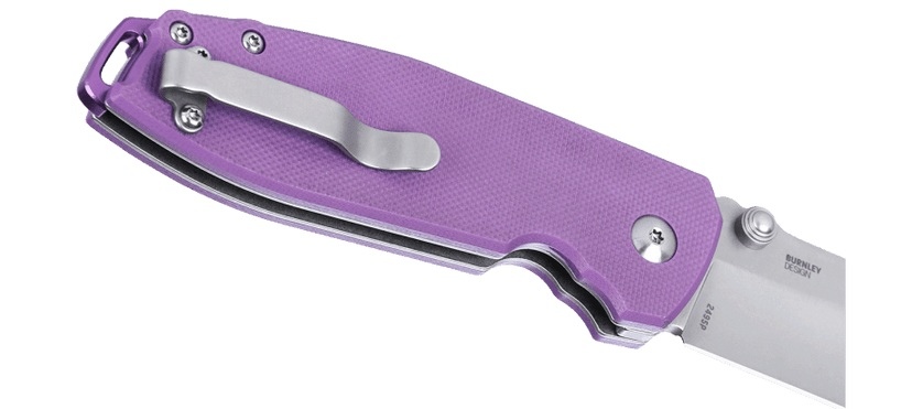NÓŻ CRKT 2495 P - SQUID XM BUTTON LOCK Violet-6
