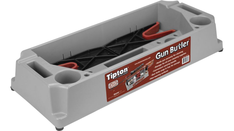 Stojak rusznikarski Gun Butler od firmy Tipton to idealne rozwiązanie dla osób szukających wygodnego sposobu na przechowywanie i przenoszenie materiałów do czyszczenia, części zapasowych do broni itp. Cechy: Idealny do przechowywania i przenoszenia materiałów do czyszczenia Wyposażony w przedziały dla lepszej organizacji Stabilne trzymanie broni Podstawa wyłożona gumą Konstrukcja z wytrzymałego tworzywa sztucznego Uwaga: Przedmiotem sprzedaży - LifeGun.pl Stojak Rusznikarski Tipton 100333-1