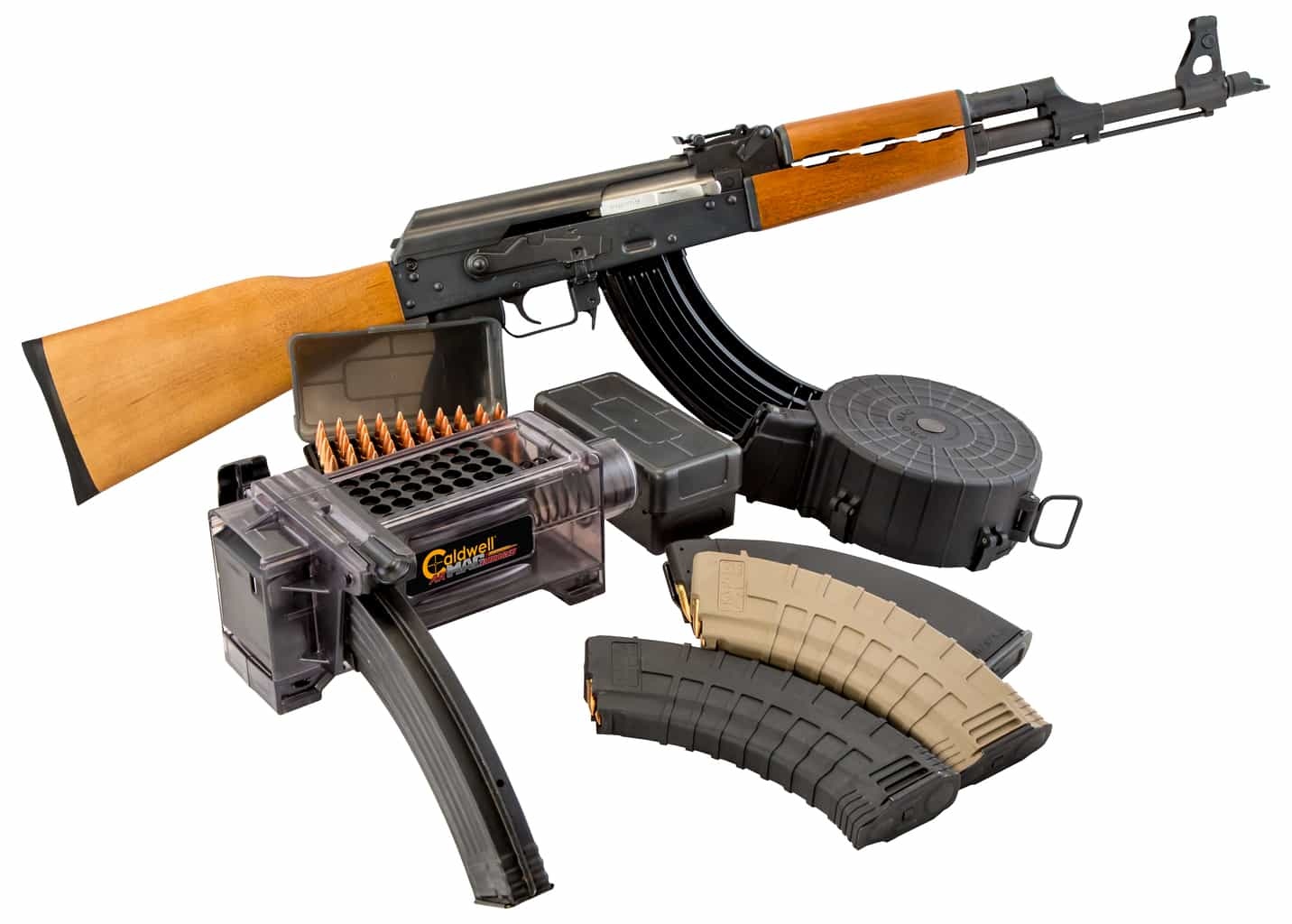 Szybkoładowacz do magazynków AK Caldwell 397599 Szybkoładowacz do magazynków AK Caldwell rewolucjonizuje sposób, w jaki amunicja jest ładowana do magazynków. Cały proces obsługi jest bardzo prosty: do specjalnie wyprofilowanego pudełka z boku szybkoładowacza włóż 50 sztuk amunicji. Dzięki unikatowemu projektowi, możesz zrobić to zbiorczo z fabrycznego opakowania. Amunicja automatycznie układa się we właściwej pozycji. Po - LifeGun.pl Szybkoładowacz do magazynków AK Caldwell 397599-7