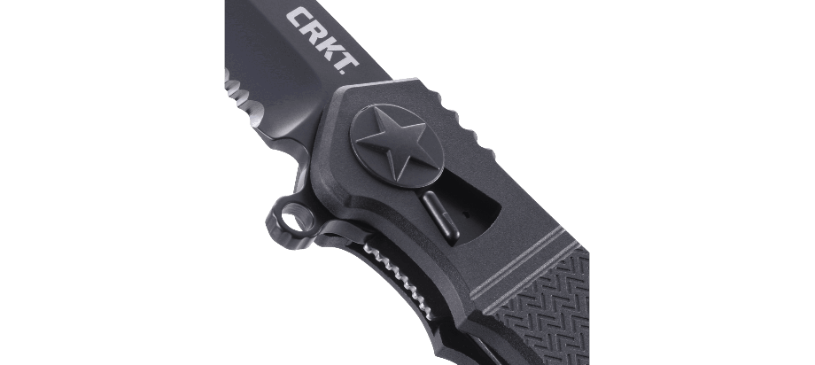 Ostrze ząbkowane: Tak | Opakowanie: Pudełko kartonowe | Waga (g): 121 | Rodzaj ostrza:: Zmodyfikowane Tanto | Stal: 1.4116 | Wykończenie ostrza: Czarne EDP | Długość po złożeniu (cm): 11.8 | Długość ostrza (cm): 8.7 | Twardość materiału ostrza::: 55-57 HRC | Projektant: Ken Onion | Długość całkowita (cm): 20.6 | Blokada ostrza: Locking Liner | Grubość ostrza (cm): 0.35 | Rękojeść: Nylonowe okładziny wzmocnione włóknem szklanym - LifeGun.pl Nóż składany CRKT K260KKS Homefront™ Tactical-6