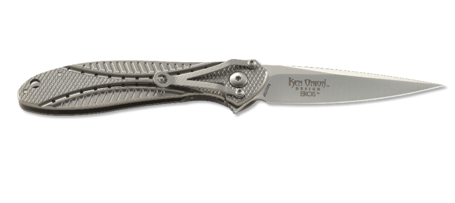 Asystent otwierania: IKBS | Ostrze ząbkowane: Nie | Waga (g): 39 | Rodzaj ostrza:: Drop point | Stal: ACUTO 440 | Wykończenie ostrza: Satynowe | Długość po złożeniu (cm): 10.1 | Długość ostrza (cm): 7.6 | Twardość materiału ostrza::: 59-60 HRC | Projektant: Ken Onion | Długość całkowita (cm): 17.8 | Blokada ostrza: Frame Lock | Grubość ostrza (cm): 0.2 | Rękojeść: Tytan - LifeGun.pl Nóż składany CRKT K455TXP Eros-2