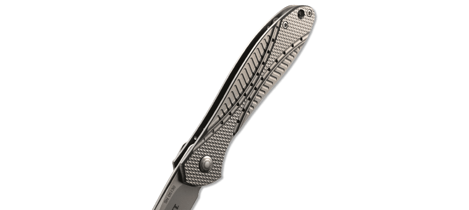 Asystent otwierania: IKBS | Ostrze ząbkowane: Nie | Waga (g): 39 | Rodzaj ostrza:: Drop point | Stal: ACUTO 440 | Wykończenie ostrza: Satynowe | Długość po złożeniu (cm): 10.1 | Długość ostrza (cm): 7.6 | Twardość materiału ostrza::: 59-60 HRC | Projektant: Ken Onion | Długość całkowita (cm): 17.8 | Blokada ostrza: Frame Lock | Grubość ostrza (cm): 0.2 | Rękojeść: Tytan - LifeGun.pl Nóż składany CRKT K455TXP Eros-5