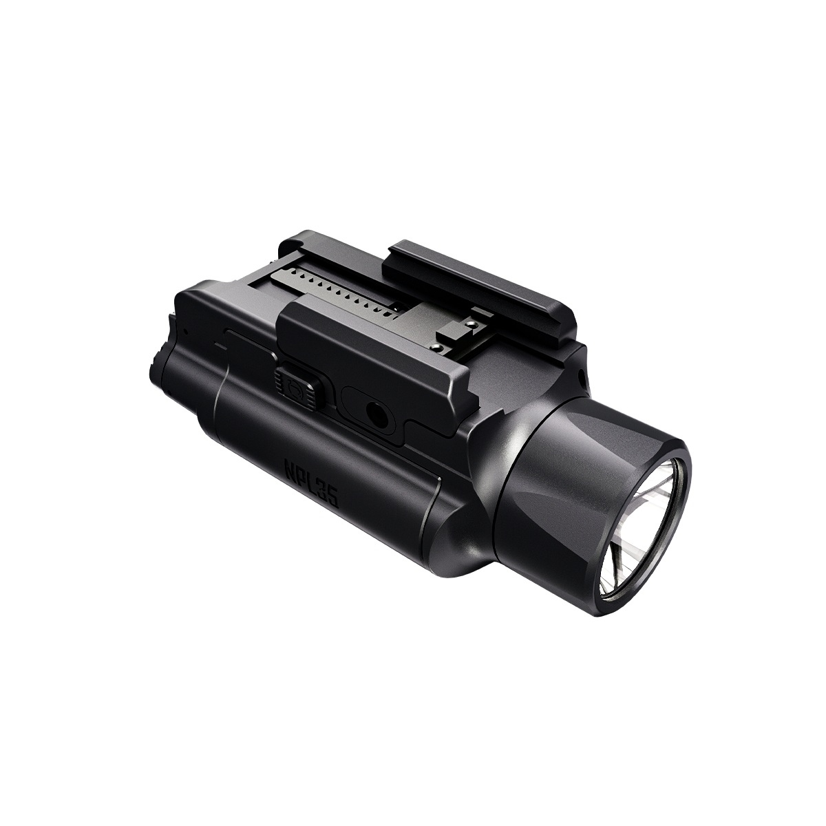 NITECORE NPL35 - kompaktowa latarka taktyczna do broni o maksymalnym strumieniu świetlnym do 2000 lumenów, kompatybilna z szyną Glock oraz Picatinny.Za zasilanie odpowiada szybkowymienny akumulator Li-ion o pojemności 1900 mAh, ładowany poprzez port USB-C, a wbudowany moduł ATR zapewnia automatyczną regulację temperatury obudowy.Urządzenie posiada stopień ochrony IPX6 przed wilgocią i kurzem oraz wytrzymuje upadki z wysokości do 2 metrów. Specyfikacja: Maks. - LifeGun.pl Latarka do broni NITECORE NPL35-2