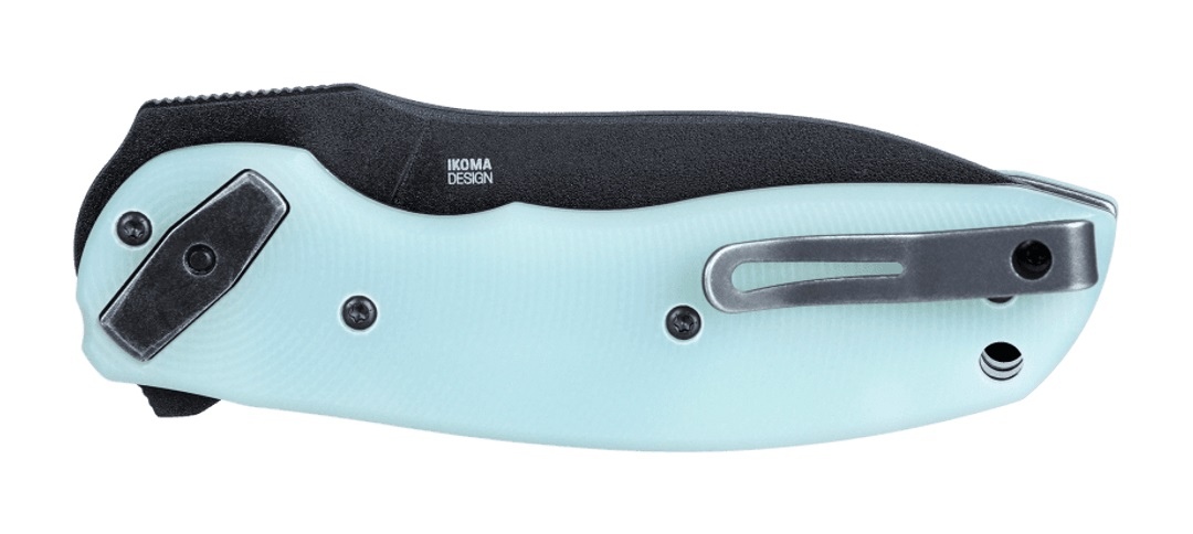 NÓŻ CRKT 5420 IKOMA BOT DEADBOLT Zaprojektowany przez brazylijskiego knifedesignera Flavio Ikoma nóż Bot Deadbolt, to poręczny folder przeznaczony do użytku codziennego.Wysoką trwałość i odporność na korozję gwarantuje wykonanie ostrza, typu Drop-Point, ze stali AUS-10.Głownia została pokryta czarną powłoką EDP, ograniczającą niechciane odblaski.Za płynne otwarcie klingi odpowiada system łożysk IKBS.Stalowy klips typu deep-carry umożliwia przyczepienie noża do pasa lub krawędzi kieszeni. Specyfikacja: Materiał: stal AUS-10 - LifeGun.pl NÓŻ CRKT 5420 IKOMA BOT DEADBOLT-5