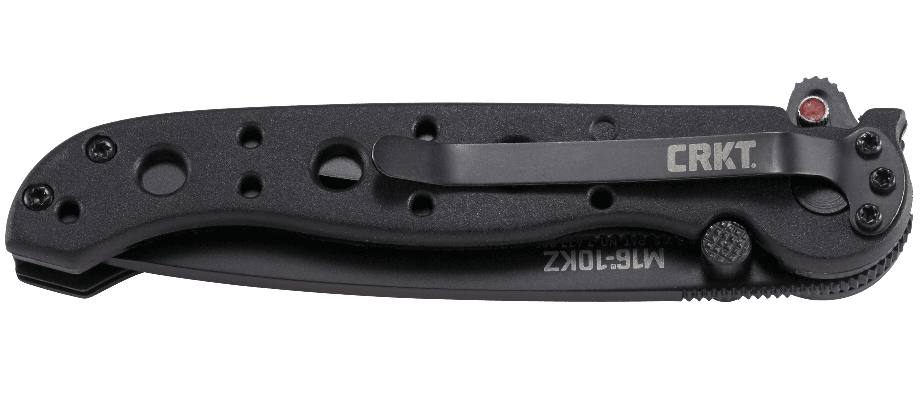 Asystent otwierania: Nie | Ostrze ząbkowane: Tak | Kolor: Czarny | Opakowanie: Pudełko kartonowe | Waga (g): 65 | Rodzaj ostrza:: Tanto | Stal: AUS 8 | Wykończenie ostrza: EDP | Długość po złożeniu (cm): 10.2 | Długość ostrza (cm): 7.6 | Rękojeść: Zytel | Twardość materiału ostrza::: 58-59 HRC | Projektant: Kit Carson | Długość całkowita (cm): 18.1 | Blokada ostrza: Locking Liner + AutoLAWKS | Grubość ostrza (cm): 0.2 | Rodzaj ząbkowania ostrza: Triple-Point Serrations - LifeGun.pl Noż CRKT M16-10KZ-5