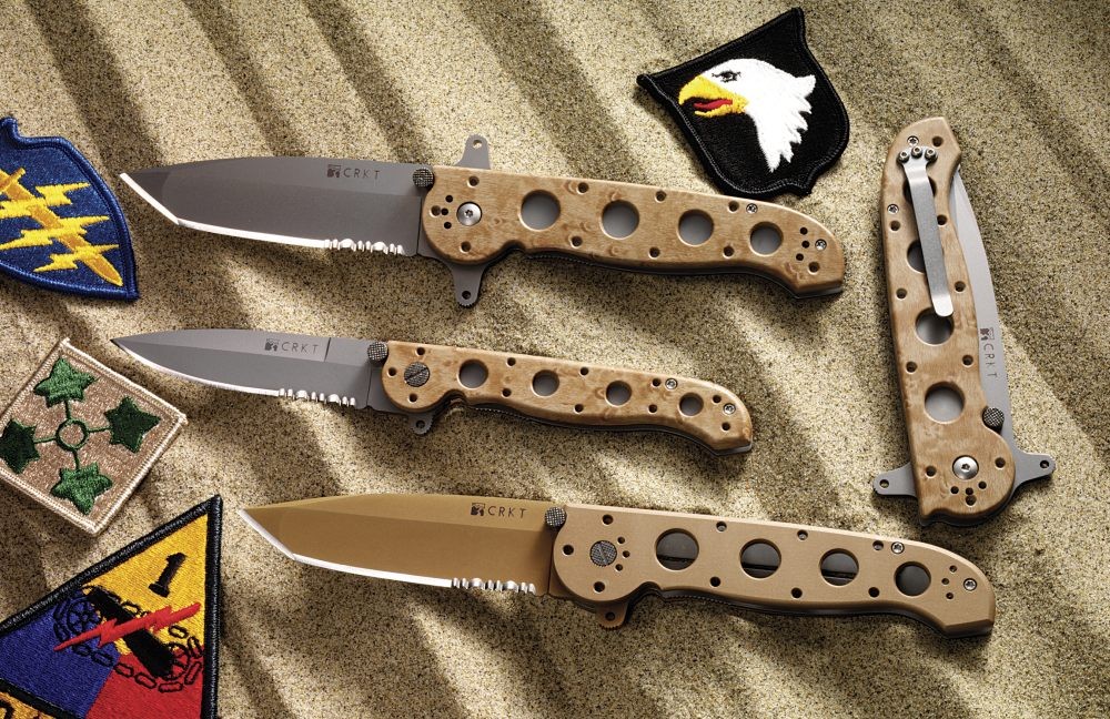 Ostrze ząbkowane: Tak | Kolor: Pustynny kamuflaż | Opakowanie: Pudełko kartonowe | Waga (g): 99 | Rodzaj ostrza:: Spear point | Stal: AUS 4 | Wykończenie ostrza: Bead-blast | Długość po złożeniu (cm): 12.1 | Długość ostrza (cm): 8.9 | Rękojeść: Zytel | Twardość materiału ostrza::: 55-57 HRC | Projektant: Kit Carson | Długość całkowita (cm): 20.9 | Blokada ostrza: Locking Liner + AutoLAWKS | Grubość ostrza (cm): 0.25 | Rodzaj ząbkowania ostrza: Triple-Point Serrations - LifeGun.pl Nóż składany CRKT M16-13ZM-6