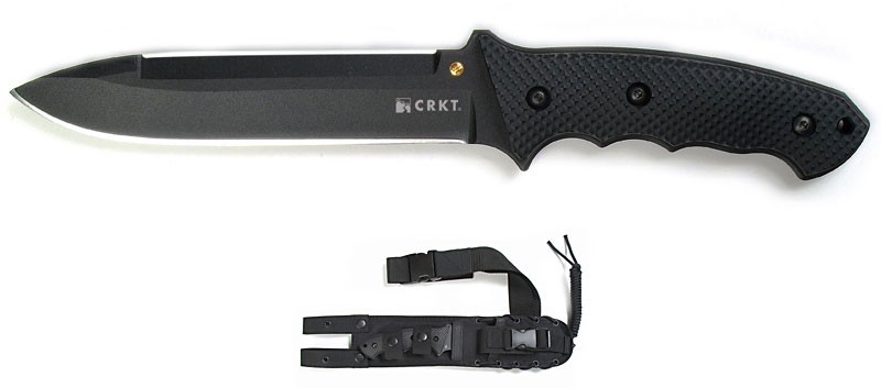 Ostrze ząbkowane: Nie | Futerał: Kabura zytelowa | Kolor: Czarny | Opakowanie: Pudełko kartonowe | Waga (g): 307 | Rodzaj ostrza:: Zmodyfikowane Spear Point, ostrze podwójne - góra - dół | Stal: SK 5 | Wykończenie ostrza: Czarny mat | Grubość ostrza (cm): 0.6 | Rękojeść: Zytel | Twardość materiału ostrza::: 57-58 HRC | Projektant: Allen Elishewitz | Długość całkowita (cm): 29.6 | Blokada ostrza: Ostrze stałe | Długość ostrza (cm): 16 - LifeGun.pl Nóż CRKT 2060 Elishewitz F.T.W.S-5