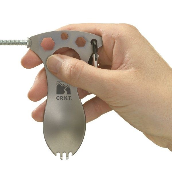 Waga (g): 43 | Stal: 3Cr13, 51-53 HRC | Projektant: Liong Mah | Długość całkowita (cm): 10.2 - LifeGun.pl ŁYŻKO WIDELEC CRKT EAT'N TOOL 9100C MULTITOOL-7