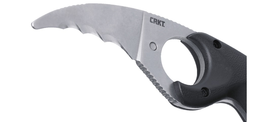 Nóż CRKT 2511 Bear Claw™ Fixed Jest to świetny nóż (ostrze pokryte ząbkami Veff Serration™) do przecinania sieci, pasów i linek, zwłaszcza gdy zależy od tego ludzkie życie. To kompaktowy nóż ze stałym ostrzem i tępą końcówką, która zapobiega penetracji punktowej i czyni go bezpieczniejszym do noszenia – szczególnie w pobliżu tratw i pontonów. W - LifeGun.pl Nóż CRKT 2511 Bear Claw™ Fixed-4