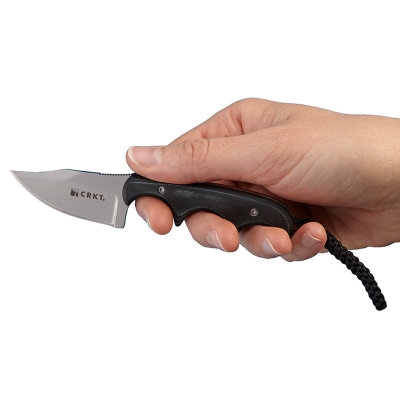 Ostrze ząbkowane: Nie | Futerał: Kabura zytelowa | Opakowanie: Pudełko kartonowe | Waga (g): 45 | Rodzaj ostrza:: Bowie | Stal: 5Cr15MoV | Wykończenie ostrza: Bead-blast | Grubość ostrza (cm): 0.27 | Rękojeść: Zytel | Twardość materiału ostrza::: 55-57 HRC | Projektant: Alan Folts | Długość całkowita (cm): 13 | Blokada ostrza: Ostrze stałe | Długość ostrza (cm): 5.4 - LifeGun.pl Nóż CRKT 2387 Minimalist Bowie-7