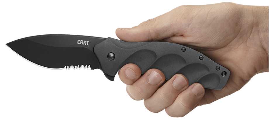 Ostrze ząbkowane: Tak | Kolor: Czarny | Opakowanie: Pudełko kartonowe | Waga (g): 179 | Rodzaj ostrza:: Zmodyfikowany Drop Point | Stal: AUS 8 | Wykończenie ostrza: Azotek tytanu - czarne | Długość po złożeniu (cm): 13.2 | Długość ostrza (cm): 8.9 | Rękojeść: Aluminium + 420J2 | Twardość materiału ostrza::: 58-59 HRC | Projektant: Ken Onion | Długość całkowita (cm): 22.1 | Blokada ostrza: Locking Liner | Grubość ostrza (cm): 0.4 | Rodzaj ząbkowania ostrza: Razor Edge / Triple-Point Serrations - LifeGun.pl Nóż składany CRKT Foresight K220KKS-2