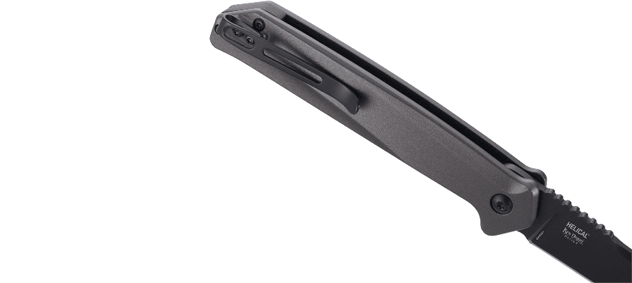Waga (g): 107 | Stal: D2 | Wykończenie ostrza: Czarna oksyda | Długość po złożeniu (cm): 11.6 | Długość ostrza (cm): 8.9 | Twardość materiału ostrza::: 59-61 HRC | Długość całkowita (cm): 20.6 | Blokada ostrza: Locking Liner | Grubość ostrza (cm): 0.32 | Rękojeść: Aluminium 6061 - LifeGun.pl Nóż CRKT K500GKP Helical Czarny-3