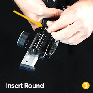 Szybkoładowacz do magazynków Caldwell 110002. Cechy: Uniwersalny design Działa z magazynkami jednorzędowymi i dwurzędowymi Kompatybilny z amunicją 9mm, 10mm, .357, .40, 45acp i większością .380 ACP Prosty w użyciu - wystarczy włożyć nabój i nacisnąć dźwignię Niezwykle trwała konstrukcja z poliwęglanu - LifeGun.pl Szybkoładowacz do magazynków Caldwell 110002-8