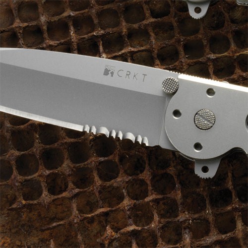 Ostrze ząbkowane: Tak | Opakowanie: Pudełko kartonowe | Waga (g): 96 | Rodzaj ostrza:: Spear point | Stal: AUS 8 | Wykończenie ostrza: Bead-blast | Długość po złożeniu (cm): 12.1 | Długość ostrza (cm): 8.9 | Rękojeść: Tytan + 420J2 | Twardość materiału ostrza::: 58-59 HRC | Projektant: Kit Carson | Długość całkowita (cm): 20.9 | Blokada ostrza: Locking Liner + AutoLAWKS | Grubość ostrza (cm): 0.25 | Rodzaj ząbkowania ostrza: Triple-Point Serrations - LifeGun.pl Nóż składany CRKT M16-13T-3