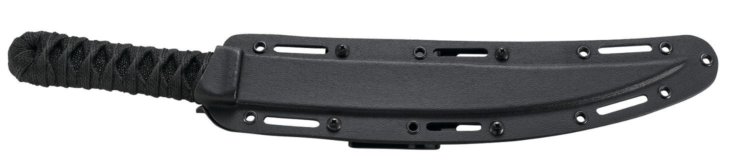 Ostrze ząbkowane: Nie | Futerał: Kydex | Opakowanie: Pudełko kartonowe | Waga (g): 465 | Rodzaj ostrza:: Zmodyfikowane tanto | Stal: YK-30 | Wykończenie ostrza: Satynowe | Grubość ostrza (cm): 0.6 | Rękojeść: Skórzana pleciona | Twardość materiału ostrza::: 57-59 HRC | Projektant: James Williams | Długość całkowita (cm): 46.7 | Blokada ostrza: Ostrze stałe | Długość ostrza (cm): 33 - LifeGun.pl Nóż CRKT Hisshou 2910-2