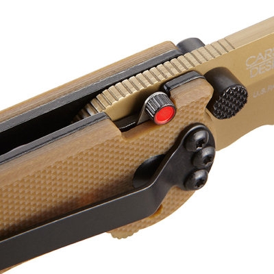 Asystent otwierania: Nie | Ostrze ząbkowane: Tak | Futerał: Nie | Kolor: Desert | Opakowanie: Pudełko kartonowe | Waga (g): 107 | Rodzaj ostrza:: Deep-Bellied Spear Point | Stal: 8Cr14MoV | Wykończenie ostrza: Azotek tytanu - desert | Długość po złożeniu (cm): 10.8 | Długość ostrza (cm): 7.9 | Rękojeść: G10 2CR13 | Twardość materiału ostrza::: 58-59 HRC | Projektant: Kit Carson | Długość całkowita (cm): 18.4 | Blokada ostrza: Locking Liner + AutoLAWKS | Grubość ostrza (cm): 0.3 | Rodzaj ząbkowania ostrza: Veff Serrations - LifeGun.pl Nóż CRKT M21-12GD G10-2