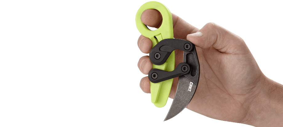 Nóż CRKT Provoke Zap 4041G Karambitowy nóż Provoke to pierwszy nóż w historii wyposażony w technologię Kinematic, pozostaje starannie schowany podczas transportu, a pojawia się jak tylko pojawiają się kłopoty. Część noża wykonano z Grivory — mocnego i lekkiego termoplastu. Zawsze gotowy do użycia, łatwy w obsłudze i dzięki swej konstrukcji niezwykle wytrzymały. Cechy: Łatwe - LifeGun.pl Nóż CRKT Provoke Zap 4041G-10