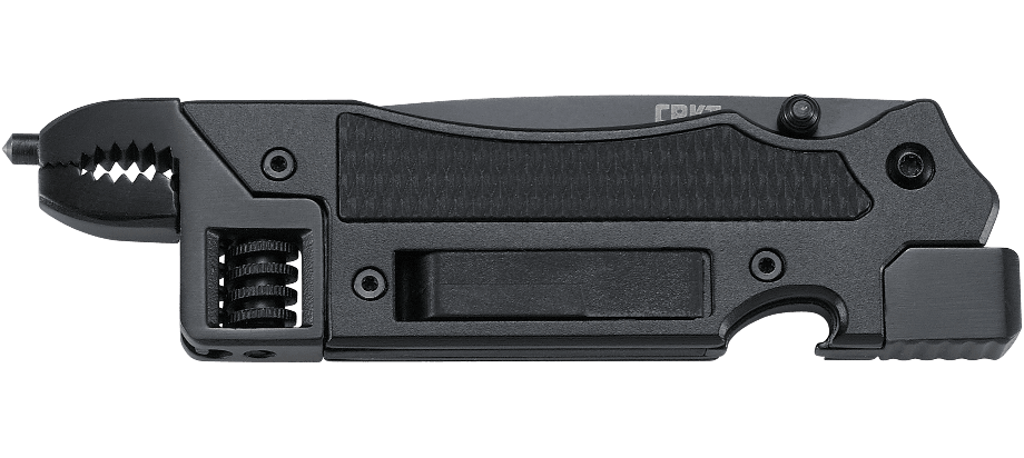 Multi-tool CRKT Septimo 7051 Septimo to taktyczny multi-tool stworzony do codziennego noszenia. Zaprojektowany przez byłego żołnierza Zielonych Beretów, powstał w oparciu o doświadczenie jako pomoc w trudnych sytuacjach. Cechy: Niezwykle ostry, zapewnia doskonałą siłę cięcia liny i pasów Wykończenie z czarnego tlenku poprawia odporność na korozję Szereg przydatnych narzędzi: nóż, płaski śrubokręt, otwieracz do butelek - LifeGun.pl Multi-tool CRKT Septimo 7051-3