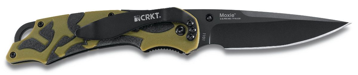 Asystent otwierania: OutBurst | Ostrze ząbkowane: Nie | Futerał: Nie | Opakowanie: Pudełko kartonowe | Waga (g): 91 | Rodzaj ostrza:: Drop point | Stal: 8Cr14MoV | Wykończenie ostrza: Satynowe | Długość po złożeniu (cm): 10.8 | Długość ostrza (cm): 8.4 | Twardość materiału ostrza::: 58-59 HRC | Projektant: MJ Lerch | Długość całkowita (cm): 19.1 | Blokada ostrza: Liner Lock + Fire Safe | Grubość ostrza (cm): 0.3 | Rękojeść: Double Injection - LifeGun.pl Nóż składany CRKT 1101 Moxie-2