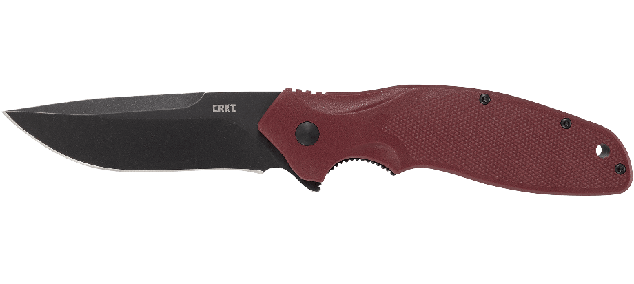 Nóż CRKT Shenanigan Maroon K800RKP CRKT® ponownie przedstawia klasyczną serię Shenanigan™, składane noże do codziennego użytku zaprojektowane przez światowej sławy projektanta noży, Kena Oniona. Wyposażony w wielokrotnie nagradzaną innowację Assisted Opening i system przegubowy z łożyskiem kulkowym IKBS™ zapewniający płynne wysuwanie ostrza. Cechy: Flipper wspomaga szybkie wysuniecie ostrza System łożyskowy IKBS Trwały czarny stonewash do - LifeGun.pl Nóż CRKT Shenanigan Maroon K800RKP-1