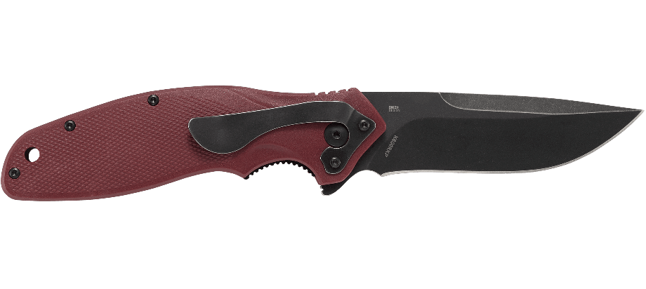 Nóż CRKT Shenanigan Maroon K800RKP CRKT® ponownie przedstawia klasyczną serię Shenanigan™, składane noże do codziennego użytku zaprojektowane przez światowej sławy projektanta noży, Kena Oniona. Wyposażony w wielokrotnie nagradzaną innowację Assisted Opening i system przegubowy z łożyskiem kulkowym IKBS™ zapewniający płynne wysuwanie ostrza. Cechy: Flipper wspomaga szybkie wysuniecie ostrza System łożyskowy IKBS Trwały czarny stonewash do - LifeGun.pl Nóż CRKT Shenanigan Maroon K800RKP-2