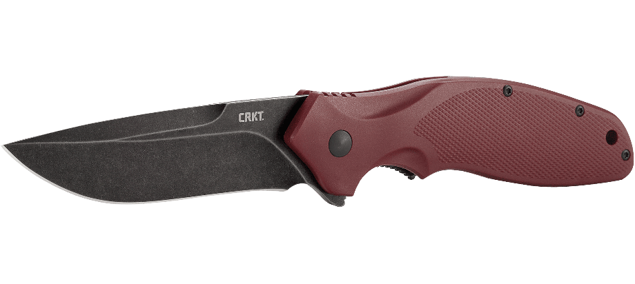 Nóż CRKT Shenanigan Maroon K800RKP CRKT® ponownie przedstawia klasyczną serię Shenanigan™, składane noże do codziennego użytku zaprojektowane przez światowej sławy projektanta noży, Kena Oniona. Wyposażony w wielokrotnie nagradzaną innowację Assisted Opening i system przegubowy z łożyskiem kulkowym IKBS™ zapewniający płynne wysuwanie ostrza. Cechy: Flipper wspomaga szybkie wysuniecie ostrza System łożyskowy IKBS Trwały czarny stonewash do - LifeGun.pl Nóż CRKT Shenanigan Maroon K800RKP-3