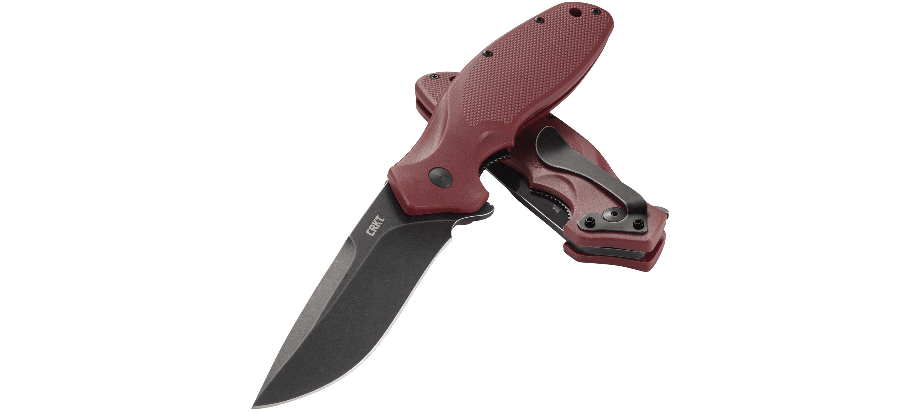 Nóż CRKT Shenanigan Maroon K800RKP CRKT® ponownie przedstawia klasyczną serię Shenanigan™, składane noże do codziennego użytku zaprojektowane przez światowej sławy projektanta noży, Kena Oniona. Wyposażony w wielokrotnie nagradzaną innowację Assisted Opening i system przegubowy z łożyskiem kulkowym IKBS™ zapewniający płynne wysuwanie ostrza. Cechy: Flipper wspomaga szybkie wysuniecie ostrza System łożyskowy IKBS Trwały czarny stonewash do - LifeGun.pl Nóż CRKT Shenanigan Maroon K800RKP-5