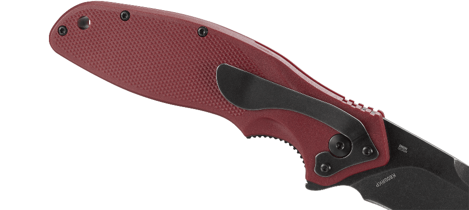 Nóż CRKT Shenanigan Maroon K800RKP CRKT® ponownie przedstawia klasyczną serię Shenanigan™, składane noże do codziennego użytku zaprojektowane przez światowej sławy projektanta noży, Kena Oniona. Wyposażony w wielokrotnie nagradzaną innowację Assisted Opening i system przegubowy z łożyskiem kulkowym IKBS™ zapewniający płynne wysuwanie ostrza. Cechy: Flipper wspomaga szybkie wysuniecie ostrza System łożyskowy IKBS Trwały czarny stonewash do - LifeGun.pl Nóż CRKT Shenanigan Maroon K800RKP-6