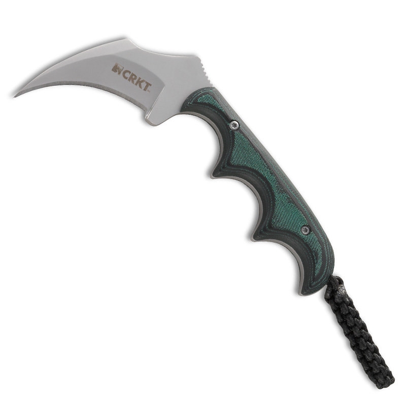 Ostrze ząbkowane: Nie | Futerał: Tak | Opakowanie: Pudełko kartonowe | Waga (g): 49 | Rodzaj ostrza:: Karambit | Stal: 5Cr15MoV | Wykończenie ostrza: Bead-blast | Grubość ostrza (cm): 0.3 | Rękojeść: Włókno impregnowane żywicą | Twardość materiału ostrza::: 55-57 HRC | Projektant: Alan Folts | Długość całkowita (cm): 12.2 | Blokada ostrza: Ostrze stałe | Długość ostrza (cm): 5.9 - LifeGun.pl Nóż CRKT 2389 Keramin-1