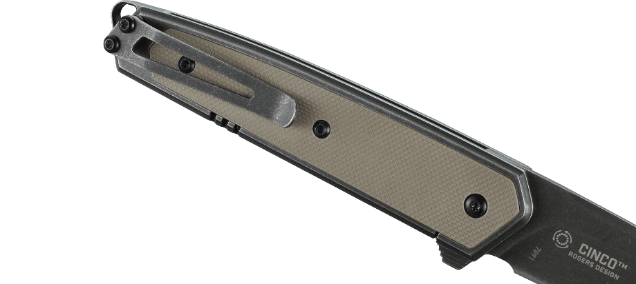 Nóż CRKT Cinco 7091 Wiele lat temu projektant Richard Rogers wypuścił na rynek nóż Cuatro. Teraz postanowił ponowić swój sukces dzięki Cinco, składanemu nożowi o smukłej budowie, którego można zabrać ze sobą wszędzie. W dużym skrócie podobnie jak Cuatro, Cinco jest po prostu niesamowity. Cechy: Flipper ułatwia szybkie otwarcie ostrza System łożyskowy IKBS zapewnia płynne - LifeGun.pl Nóż CRKT Cinco 7091-6