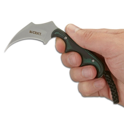 Ostrze ząbkowane: Nie | Futerał: Tak | Opakowanie: Pudełko kartonowe | Waga (g): 49 | Rodzaj ostrza:: Karambit | Stal: 5Cr15MoV | Wykończenie ostrza: Bead-blast | Grubość ostrza (cm): 0.3 | Rękojeść: Włókno impregnowane żywicą | Twardość materiału ostrza::: 55-57 HRC | Projektant: Alan Folts | Długość całkowita (cm): 12.2 | Blokada ostrza: Ostrze stałe | Długość ostrza (cm): 5.9 - LifeGun.pl Nóż CRKT 2389 Keramin-4