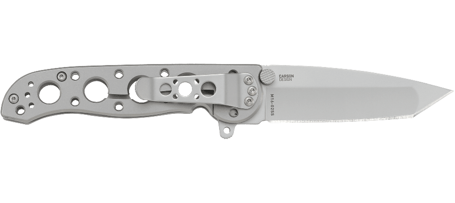 Nóż CRKT M16-02SS M16 to popularna seria noży składanych zaprojektowanych dla firmy CRKT przez Kita Carsona, która od lat cieszy się uznaniem i zainteresowaniem wśród użytkowników. Ostrze o taktycznym profilu Tanto ze stali nierdzewnej Sandvik 12C27 wykończono metodą Beadlast pozostawiajacą matową powłokę, która nie odbija światła. W rękojeść wbudowano blokadę Frame Lock, która chroni przed przypadkowym - LifeGun.pl Nóż CRKT M16-02SS-2