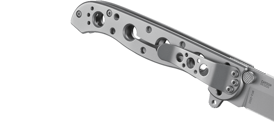 Nóż CRKT M16-03SS Crkt M16-03SS to nóż codziennego użytku wzorowany na serii taktycznych noży M16 projektu Kita Carsona. M16-03SS wyposażono w ostrze spear point, wykonane ze stali Sandvik 12C27. Ostrze posiada doskonałą retencję krawędzi, zaś matowe wykończenie zawdzięcza metodzie bead blast. Dane Techniczne: Długość całkowita – 207.98 mm Długość po złożeniu – 118.21 mm Waga - LifeGun.pl Nóż CRKT M16-03SS-5