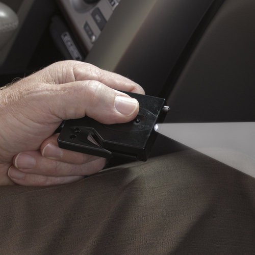 Kolor: Czarny | Opakowanie: Blister | Twardość materiału ostrza::: HRC 60-61 | Projektant: James McGowan | Blokada ostrza: Ostrze stałe | Rodzaj ostrza:: Przecinak do pasów | Stal: Stal hartowana - LifeGun.pl Nóż do cięcia pasów CRKT ExiTool 9030S (pomarańczowy)-4