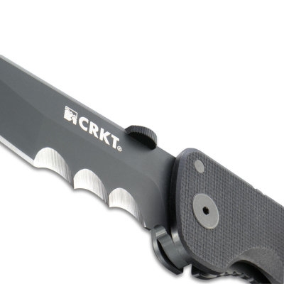 Ostrze ząbkowane: Tak | Futerał: Nie | Opakowanie: Pudełko kartonowe | Waga (g): 181 | Rodzaj ostrza:: Clip Point | Stal: AUS 8 | Wykończenie ostrza: Czarne, oksydowane | Grubość ostrza (cm): 0.4 | Rodzaj ząbkowania ostrza: Combo | Twardość materiału ostrza::: 58-59 HRC | Projektant: James Williams | Długość całkowita (cm): 25.7 | Blokada ostrza: Frame Lock + LAWKS | Długość ostrza (cm): 11.5 | Rękojeść: G10 - LifeGun.pl Nóż składany CRKT 2916 Otanashi noh Ken (ząbkowane ostrze)-4