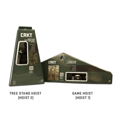 Wieszak na zwierzynę CRKT HOIST1 Wieszak CRKT został zaprojektowany przez uznanego myśliwego Russa Kommera. Opatentowany system pozwala w łatwy i szybki sposób zawiesić upolowaną zwierzynę. Wieszak ma blokadę bloczkową, która blokuje linę (przesuwając ją w bok) w odpowiednim momencie. Dzięki wieszakowi CRKT proces sprawiania zwierzyny jest znacznie prostszy, nie wymaga żadnych węzłów i może być - LifeGun.pl Wieszak na zwierzynę CRKT HOIST1-6