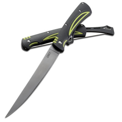 Ostrze ząbkowane: Nie | Futerał: Nylon | Opakowanie: Pudełko kartonowe | Waga (g): 51 | Rodzaj ostrza:: Clip Point | Stal: 5Cr13MoV | Wykończenie ostrza: Satynowe | Długość po złożeniu (cm): 18.1 | Długość ostrza (cm): 15.5 | Twardość materiału ostrza::: 53-55 HRC | Projektant: Ken Steigerwalt | Długość całkowita (cm): 28.1 | Blokada ostrza: Lock Tail | Grubość ostrza (cm): 0.15 | Rękojeść: włókno szklane - LifeGun.pl Nóż Wędkarski CRKT 3085 Clark Fork Fillet Knife-2